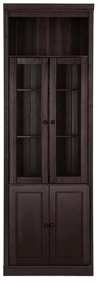 Кафява витрина от масивен бор 74x223 cm Anita – Støraa