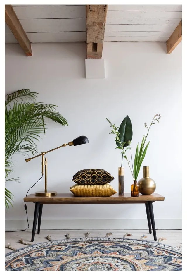 Пейка с черни стоманени крака , дължина 180 cm Alagon - Dutchbone