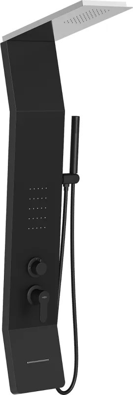 Mexen Yap панел за душ, черен/хром - 7612-02-77