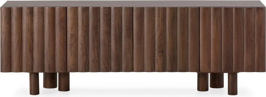 Кафява маса за телевизор от масивно манго 160x55x40 cm Tamira – MOME