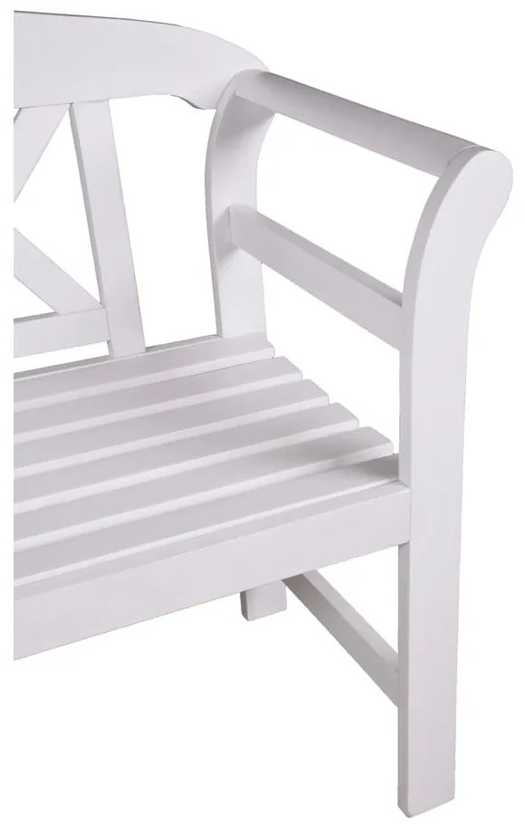 Бяла дървена градинска пейка Vancouver - Garden Pleasure
