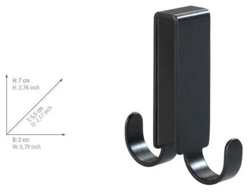 Черен висящ самоносещ метален комплект аксесоари за баня Classic - Wenko