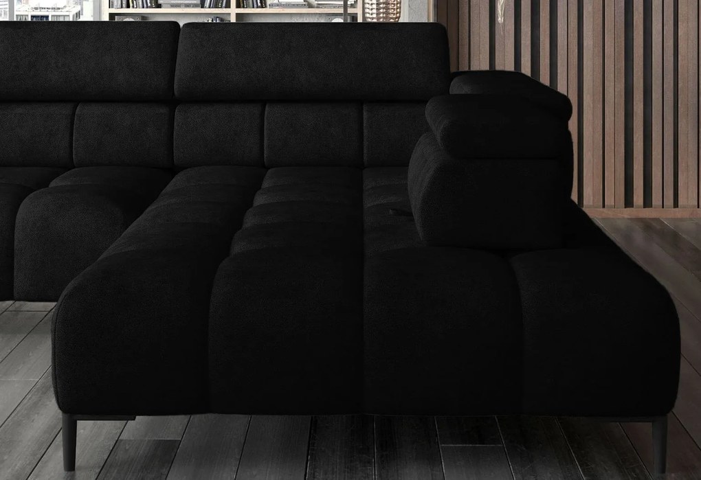 Ъглов диван Pallase-Right-Black