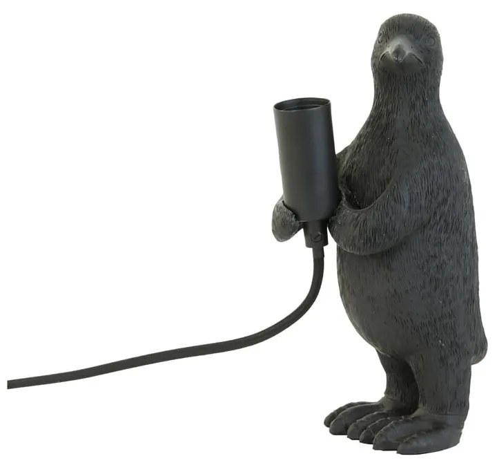 Матово-черна настолна лампа (височина 24 cm) Penguin – Light &amp; Living