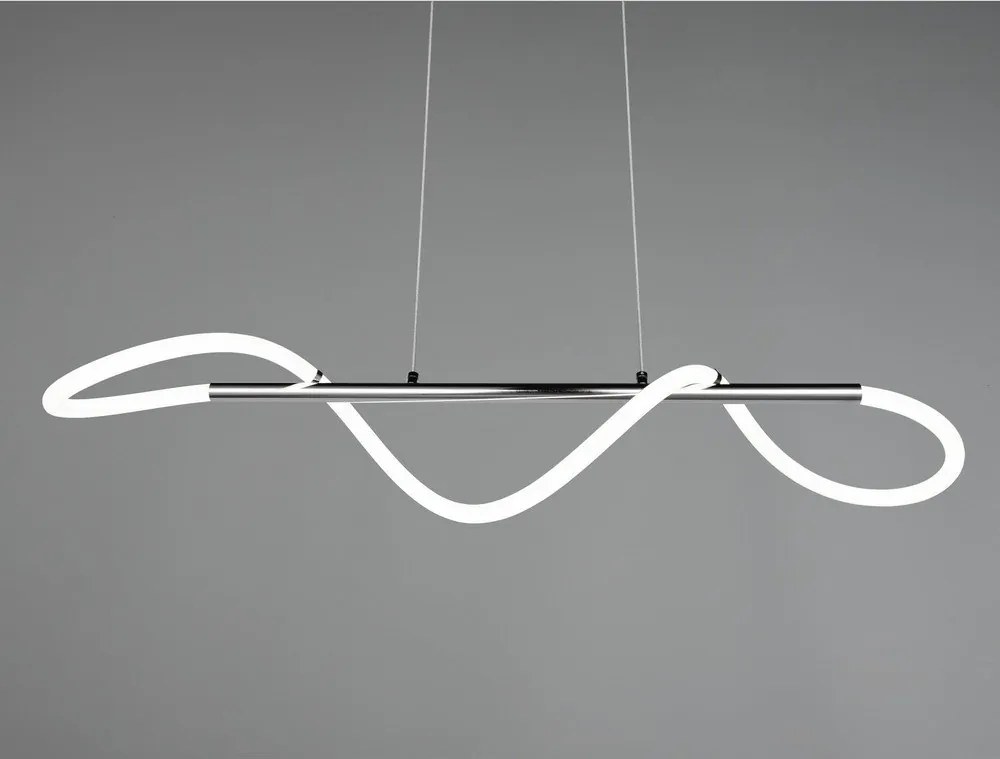 Метално LED затъмняващо се висящо осветително тяло в сребрист цвят Argos – Reality