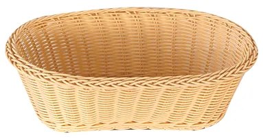 Панер водоустойчив PVC елипса натурал голям 28x17x9см (VH05N)