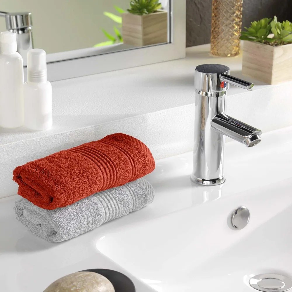 Памучна кърпа от тери в тухлен цвят 30x50 cm Tendresse – douceur d'intérieur