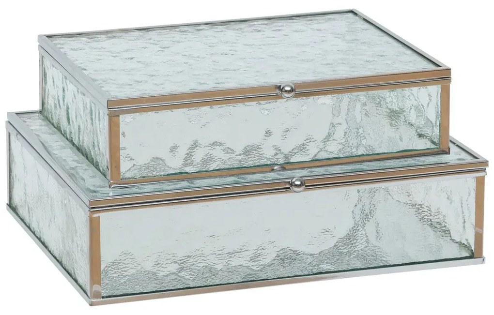 Сет кутии за съхранение на бижута atmosphera Ania, 2бр, Стъкло