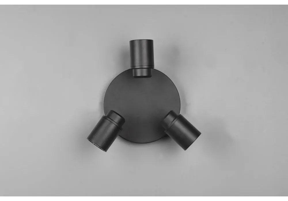 Матово черен метален прожектор Angelo - Trio