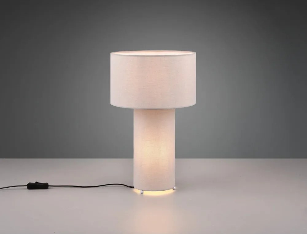 Светлосива настолна лампа (височина 40 см) Bale - Trio