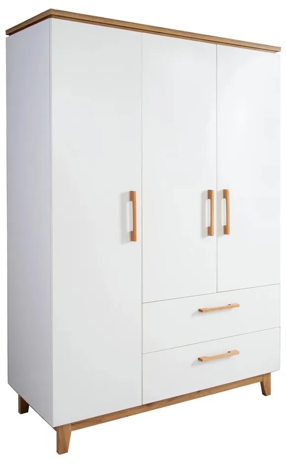 Бял детски гардероб от дъб 135x200 cm Finn - Roba