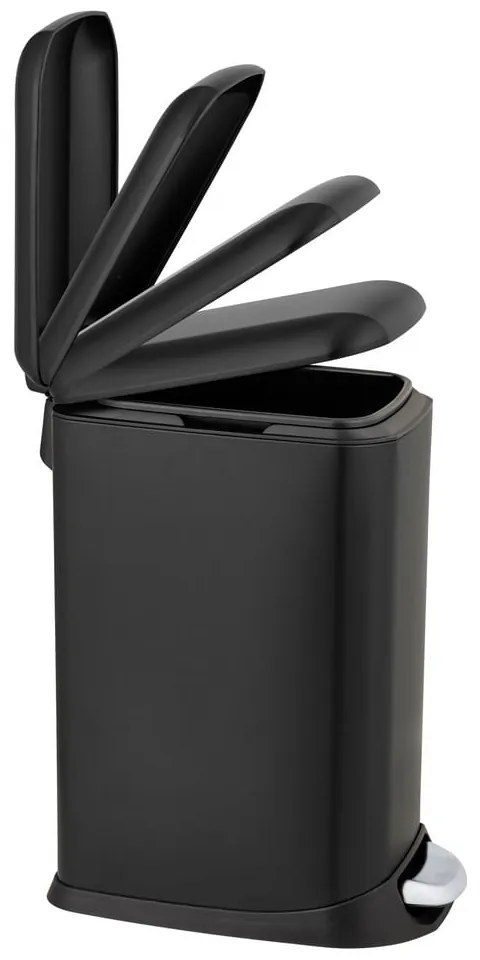 Матово черно стоманено кошче за боклук с педал 20 l Design – Wenko