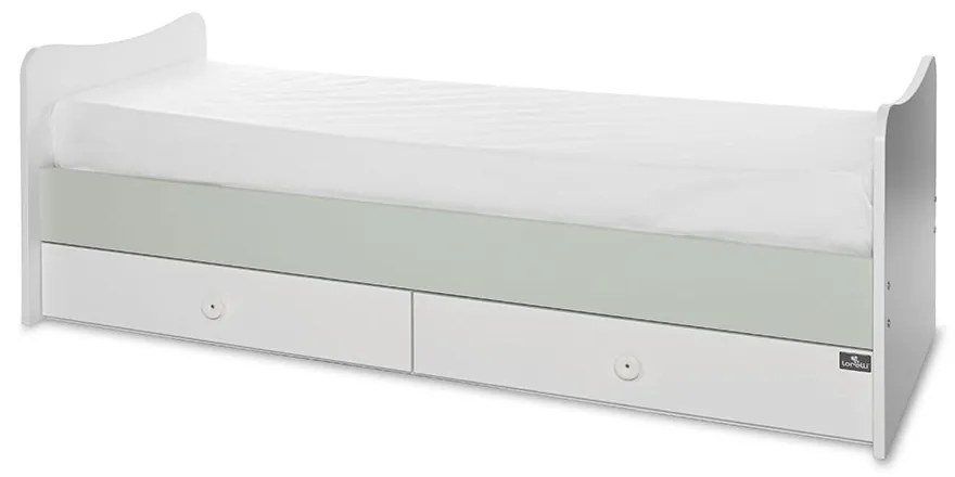 LORELLI Classic Трансформиращо се легло-люлка 70/160 см. MAXI PLUS БЯЛО/MILKY GREEN