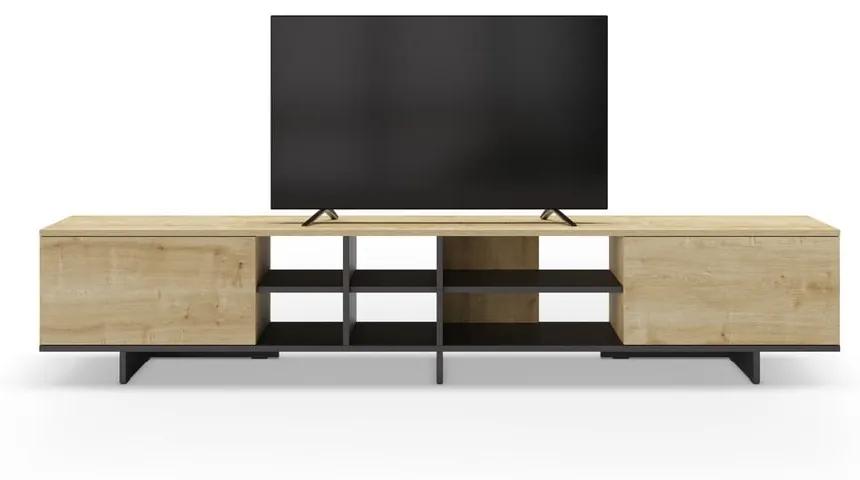 Масичка за телевизор с дъбов декор в естествен цвят 230x44 cm Cequoia - Marckeric