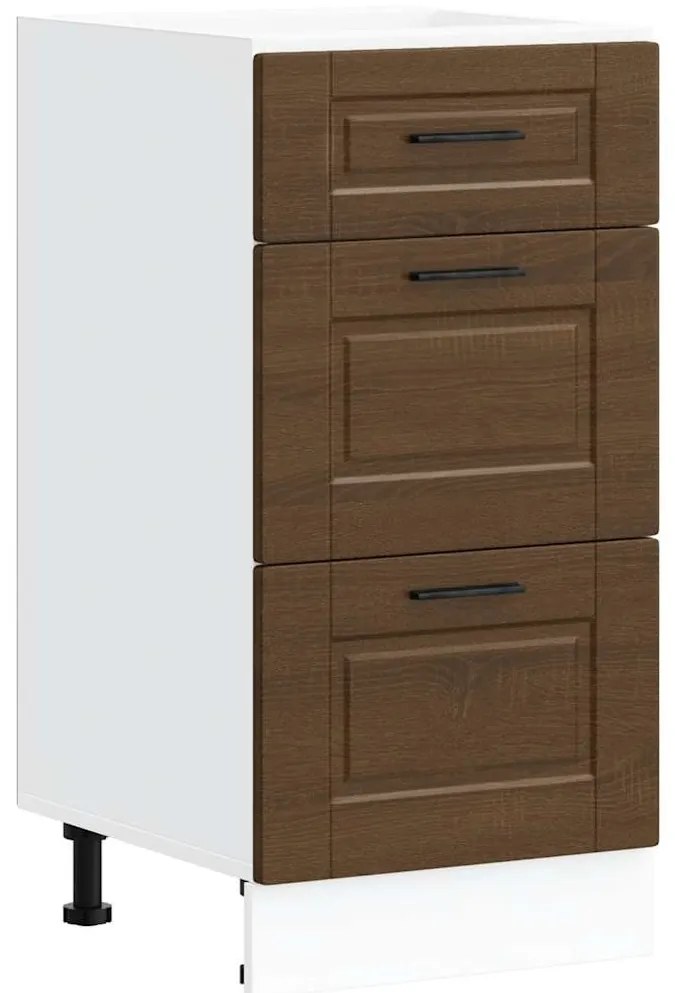 854227 vidaXL Кухненски шкаф Porto, кафяв дъб, инженерна дървесина