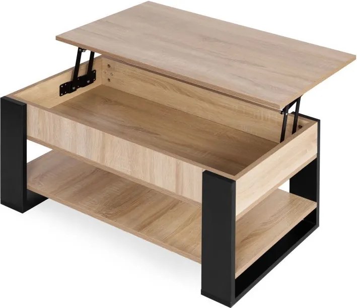 Сгъваема масичка за кафе с накланящ се плот 90 cm