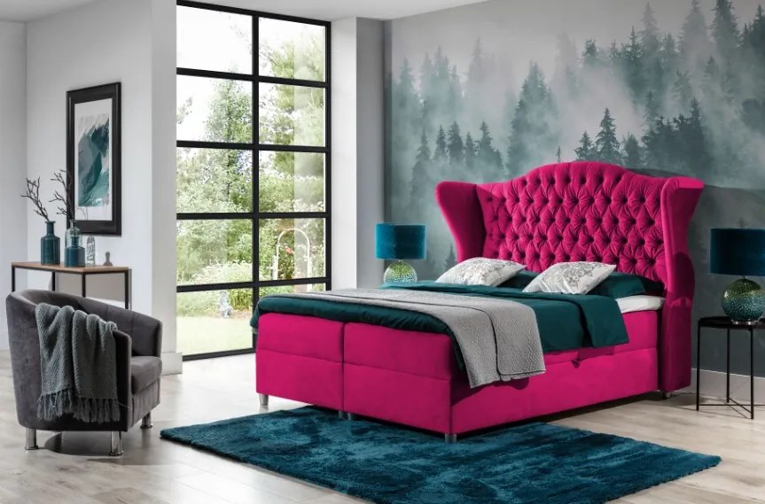 Тапицирано легло Livia-Prasino-200 x 200