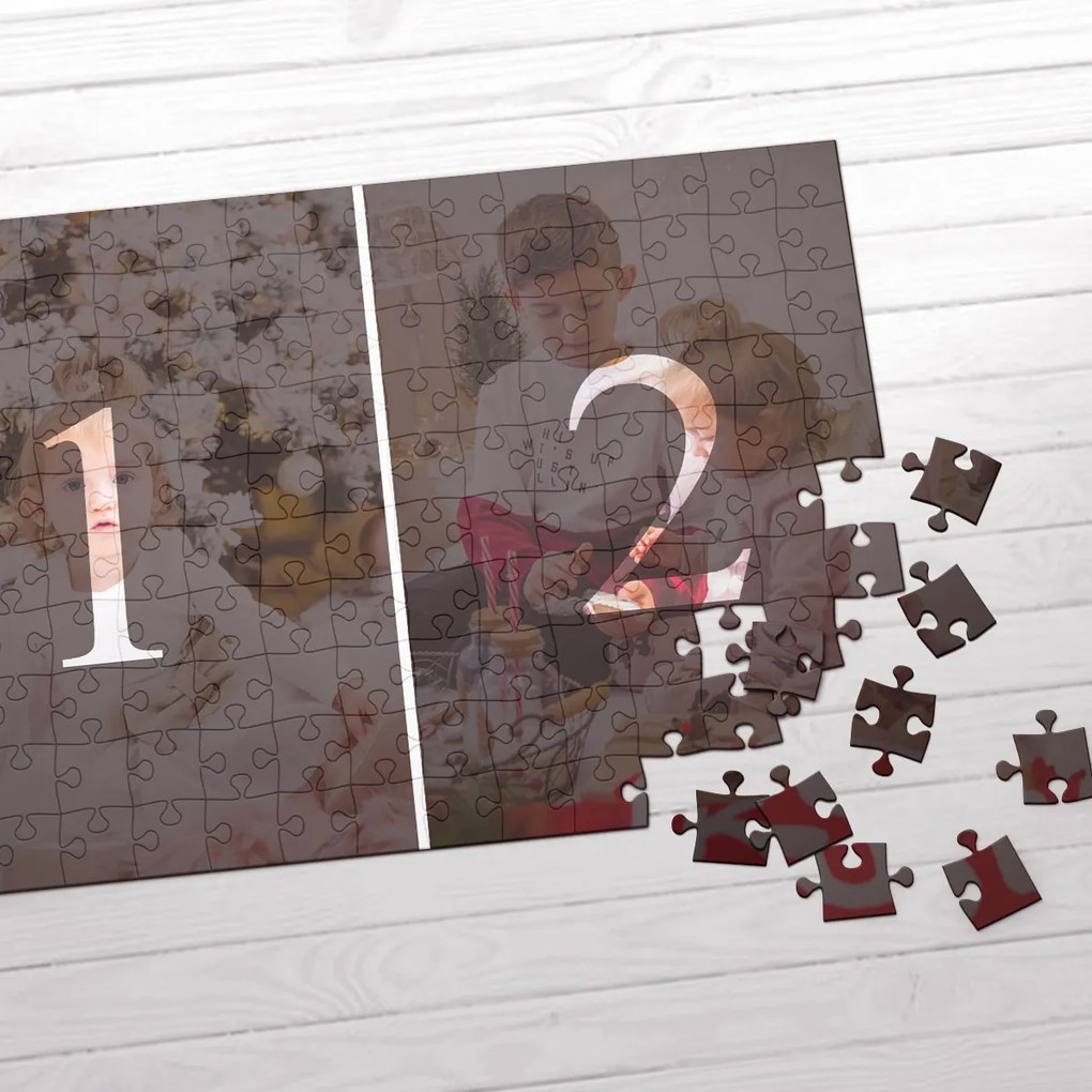 Картонен пъзел А4 с две снимки – Колаж