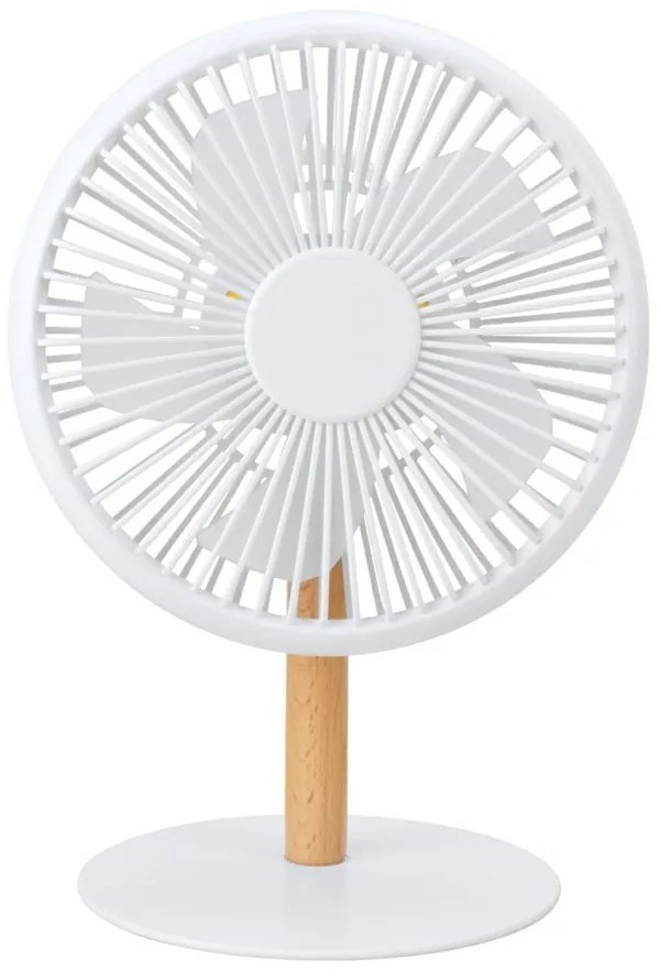 Кремава настолна лампа с вентилатор с дистанционно управление (височина 26 cm) Beyond - Gingko