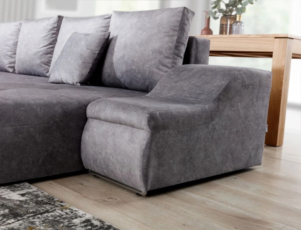 Ъглов диван Ginny-Gray Dark-Right