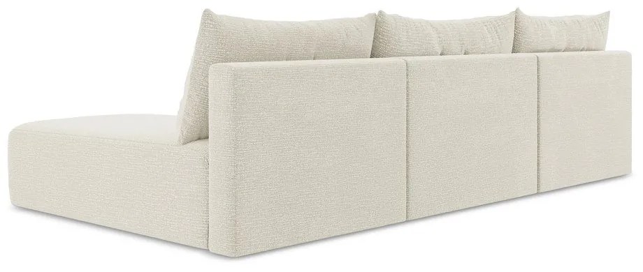 Кремав разтегателен ъглов диван с място за съхранение Kalena – Makamii