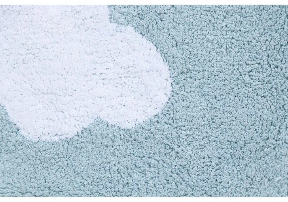 Светлосин ръчно изработен памучен детски килим подходящ за пране 70x100 cm Mini Dream – Lorena Canals