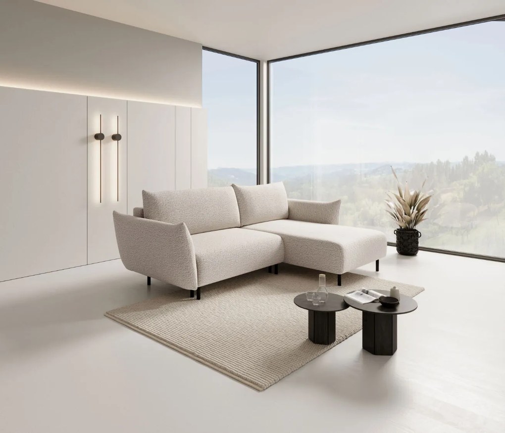 Ъглов диван Laurie-Крем