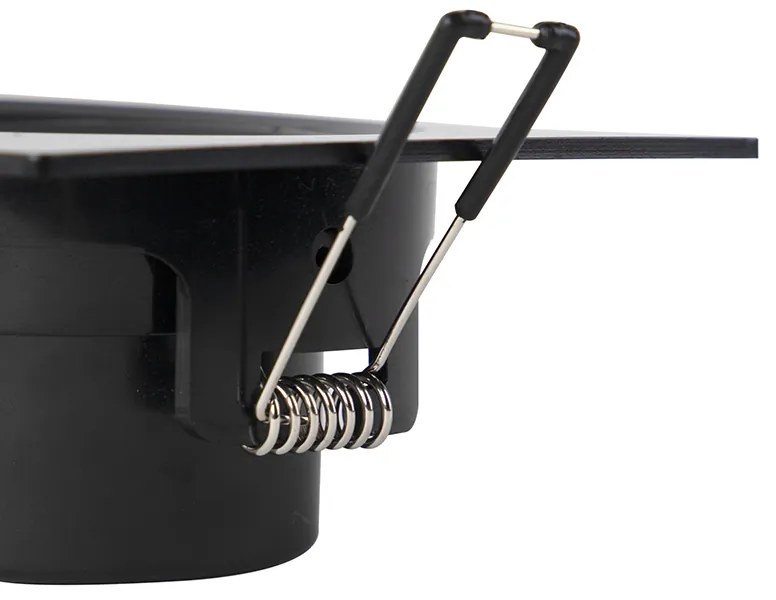 Комплект от 3 вградени прожектора черни с LED 3-степенен димер - Miu