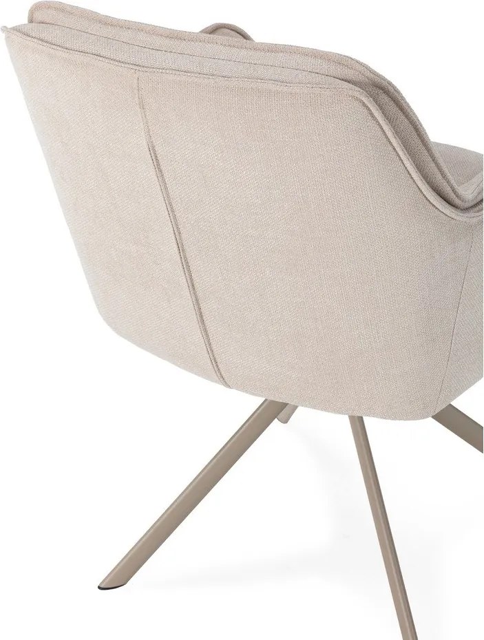 Бежови тапицирани трапезни столове в комплект 2 бр. Keiko – Marckeric