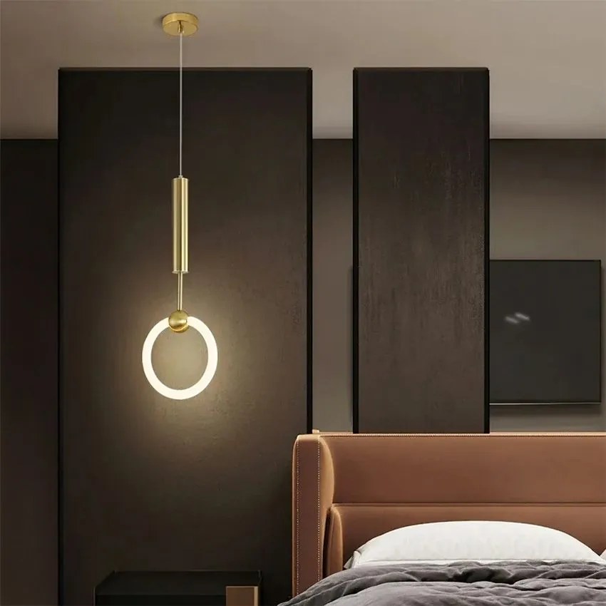 Висяща LED лампа LHJ059-1CP Brush Gold