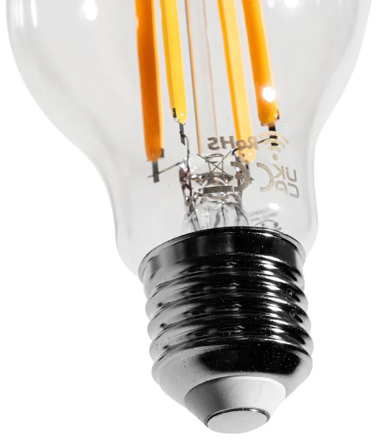 Комплект от 5 смарт E27 димируеми LED крушки Kelvin A60 прозрачни 7W 806 lm 1800-3000K