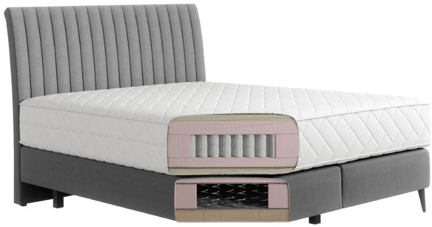 Тапицирано легло Ivy с матрак-Black-160 x 200 cm