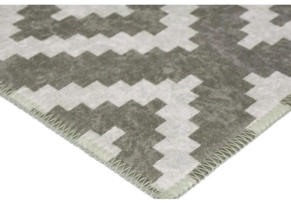Светлокафяв и кремав килим, който може да се мие, 150x80 cm - Vitaus