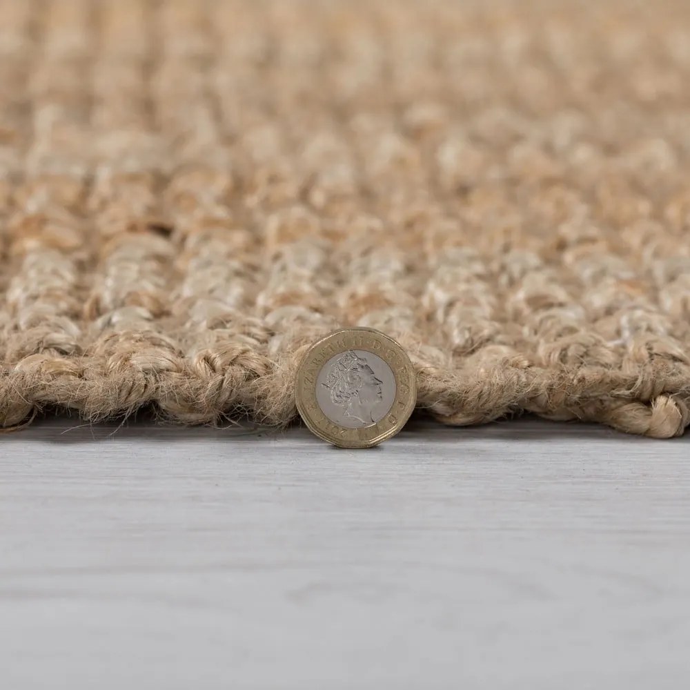 Ръчно изработена ютена пътека в естествен цвят 60x300 cm Jute Boucle – Flair Rugs