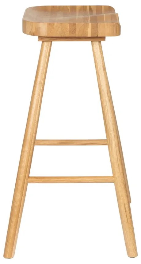 Бар стол от масивен дъб в естествен цвят (височина на седалката 65,5 cm) Vander – White Label