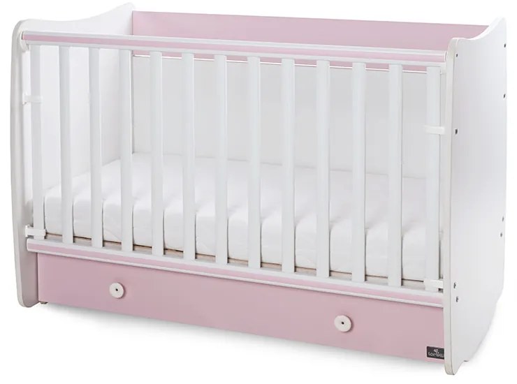 LORELLI Classic Легло-люлка 60/120 см. DREAM БЯЛО/ ORCHID PINK