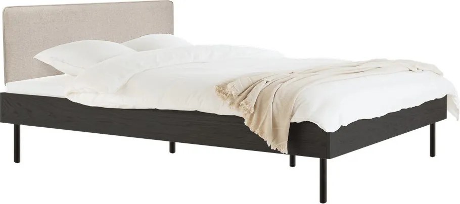 Черно двойно легло 180x200 cm тапицирано/ПДЧ с включена подматрачна рамка Streiko – noo.ma