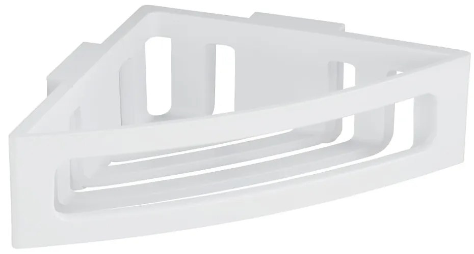 Бял ъглов самоносещ пластмасов рафт за баня Bralia - Wenko