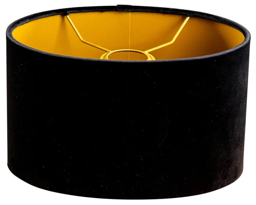 Кадифена абажура черна овална 25/16/15