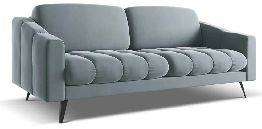 Светлосин кадифен диван 202 cm Nalu – Makamii