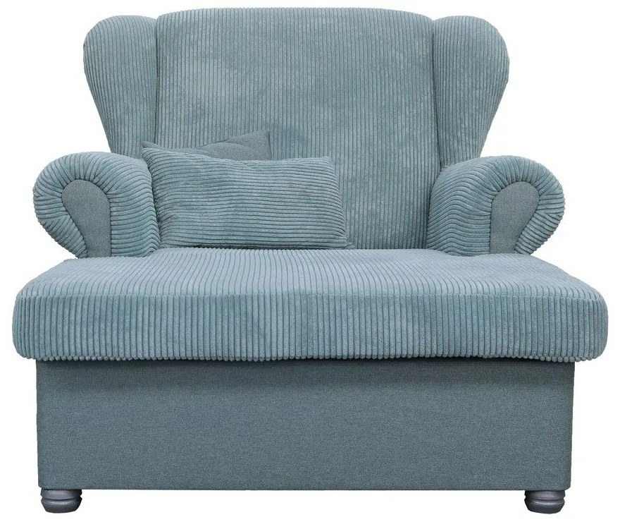 Сиво-синьо кресло от рипсено кадифе Lord – Ropez