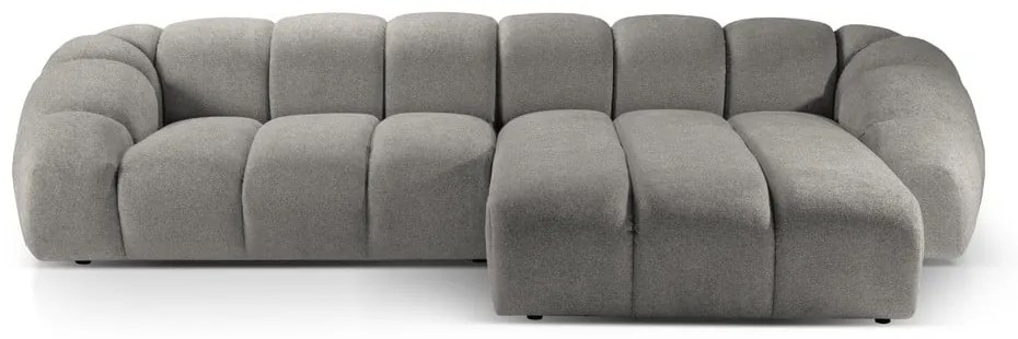 Светлосив ъглов диван (десен ъгъл) Diana – Micadoni