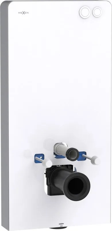 Mexen Tex Air G надземен пневматичен стелаж за WC, бяло стъкло - 61150A-20