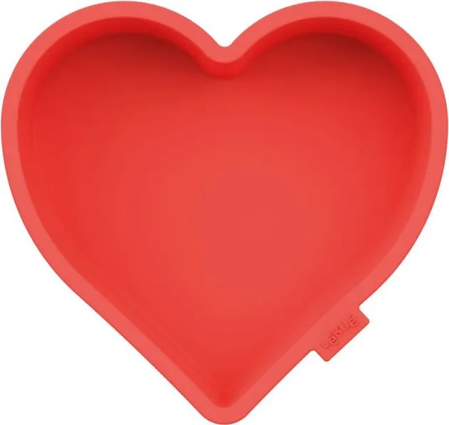 Форма сърце за печене на Lekue 1010173, 24.2x22.9x4.4 см, От -60 до +220C, Платинен силикон, Червен