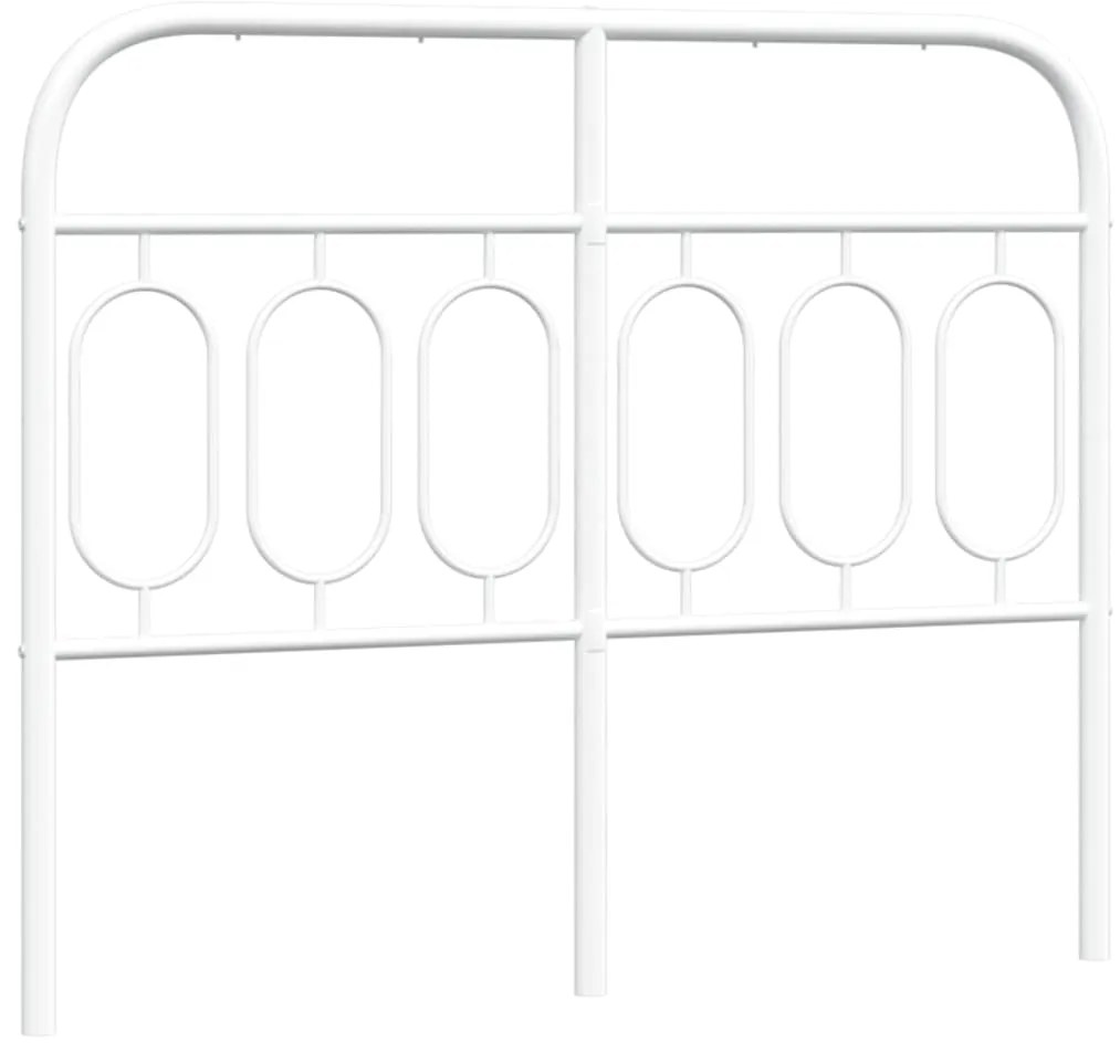 377197 vidaXL Метална резервна табла за легло, бяла, 120 см