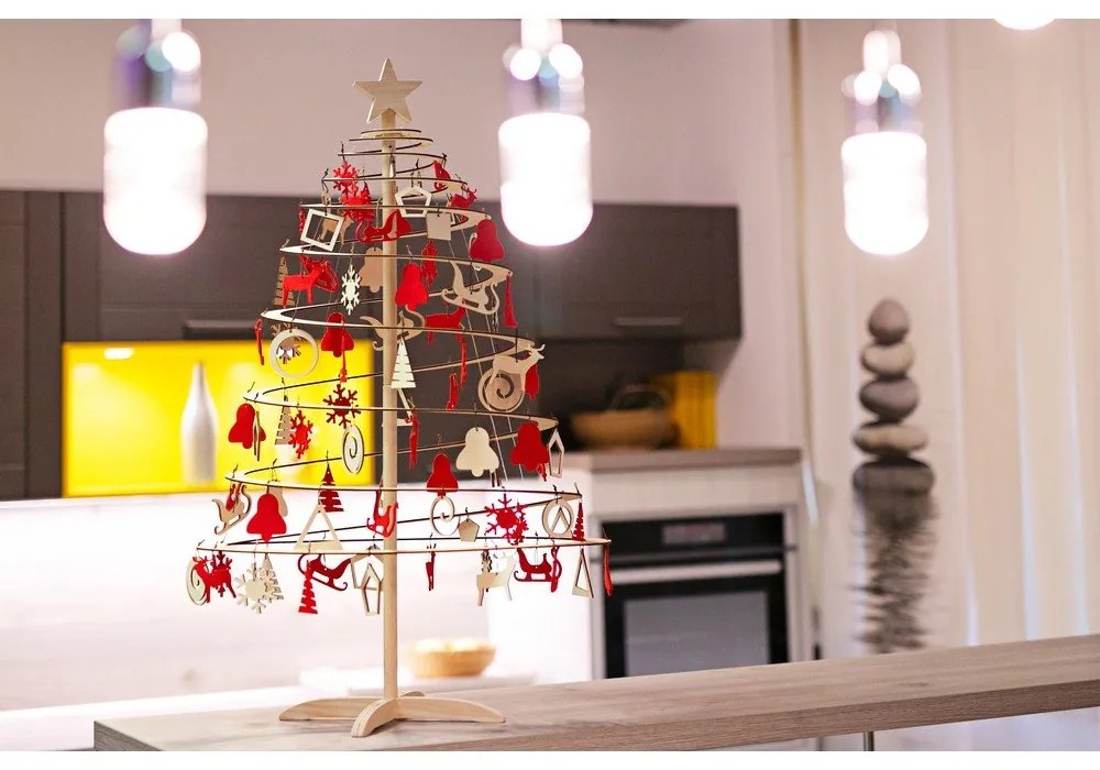 Дървена звезда за декоративна коледна елха Small - Spira