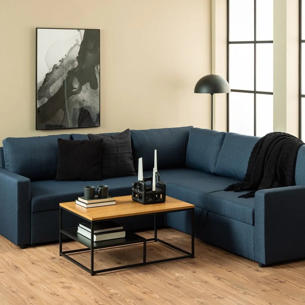 Масичка за кафе с дъбов плот в естествен цвят 60x90 cm Gila – Actona