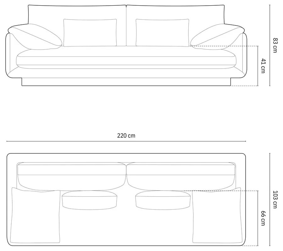 Бежов диван 220 cm Torino – Micadoni Home