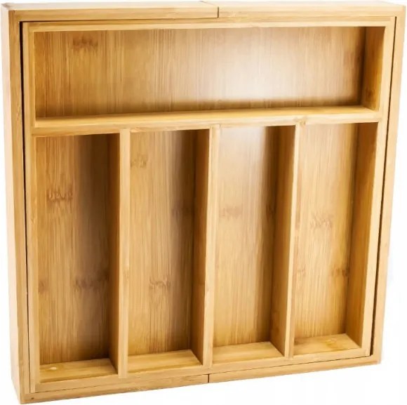 Бамбуков разделител за прибори Kinghoff KH 1218, 52 x 31.5 x 5см, Кафяв
