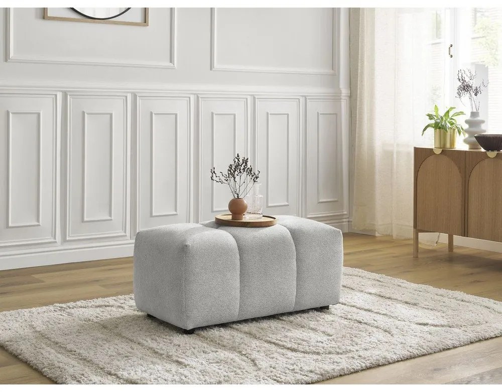 Светлосива шенилова табуретка Roxelane – Bobochic Paris